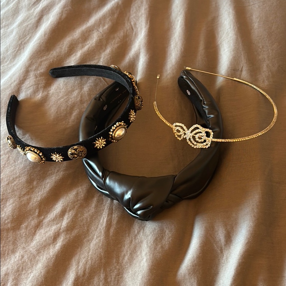 Lele Sadoughi Elegant Black Headband + bundle